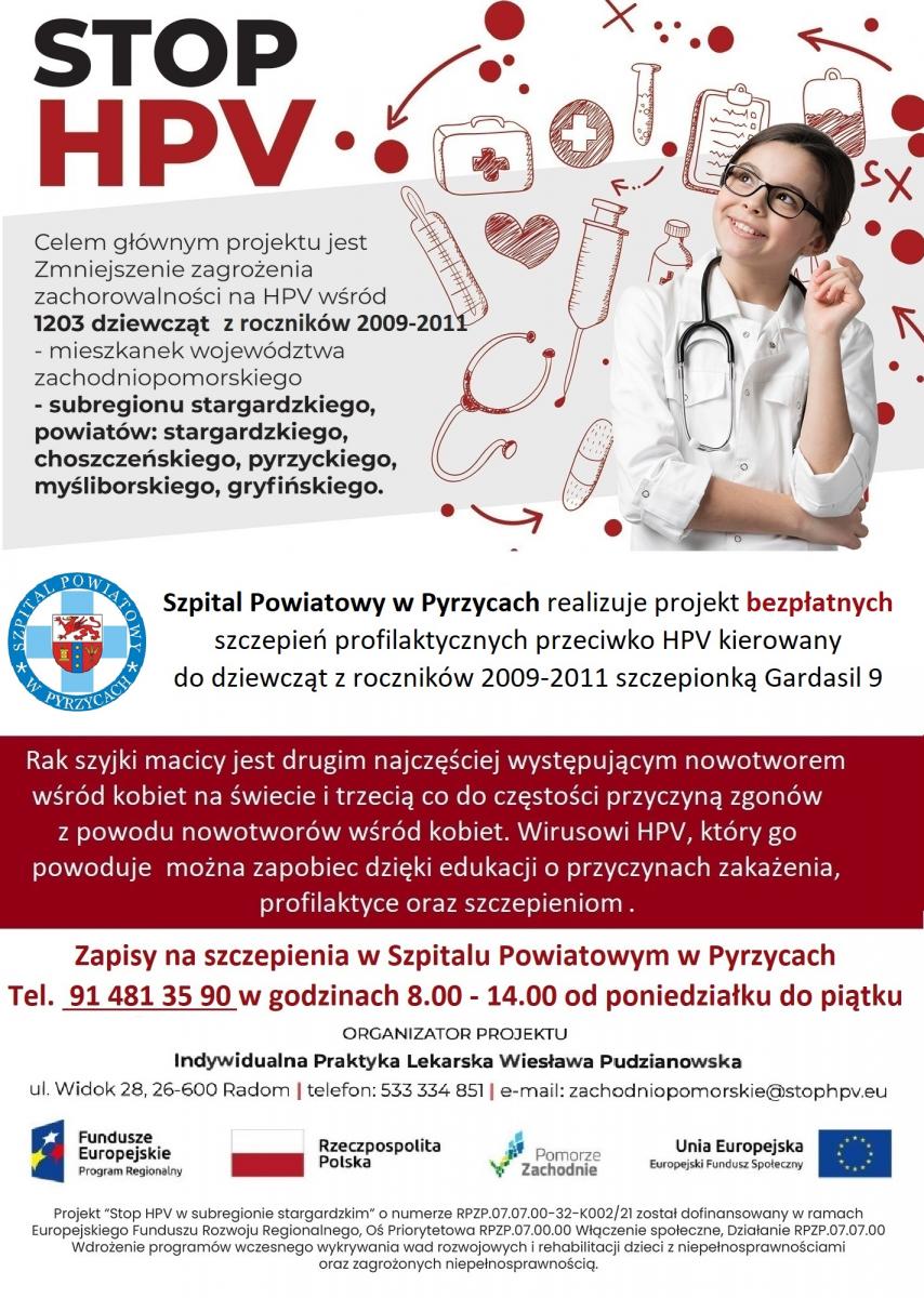 Szczepienia Stop HPV w Szpitalu Powiatowym w Pyrzycach