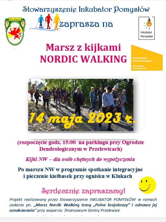 Marsz z kijkami Nordic Walking 14.05.2023 r.