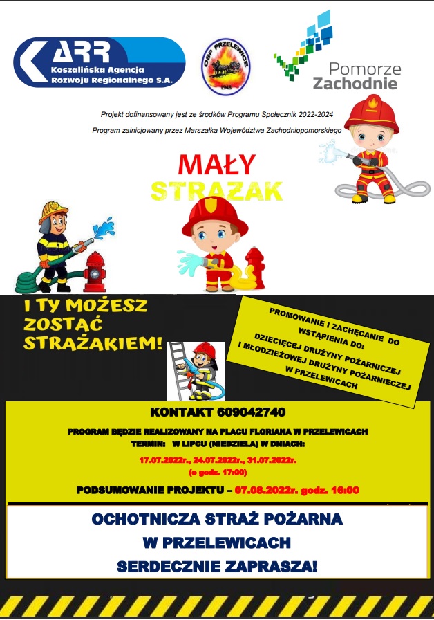 Zapraszamy dzieci i młodzież do uczestnictwa w zajęciach strażackich OSP Przelewice