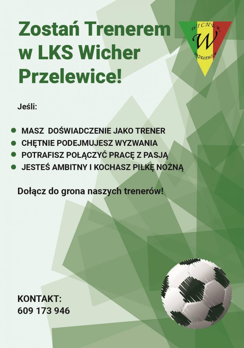 Zostań Trenerem w LKS Wicher Przelewice!