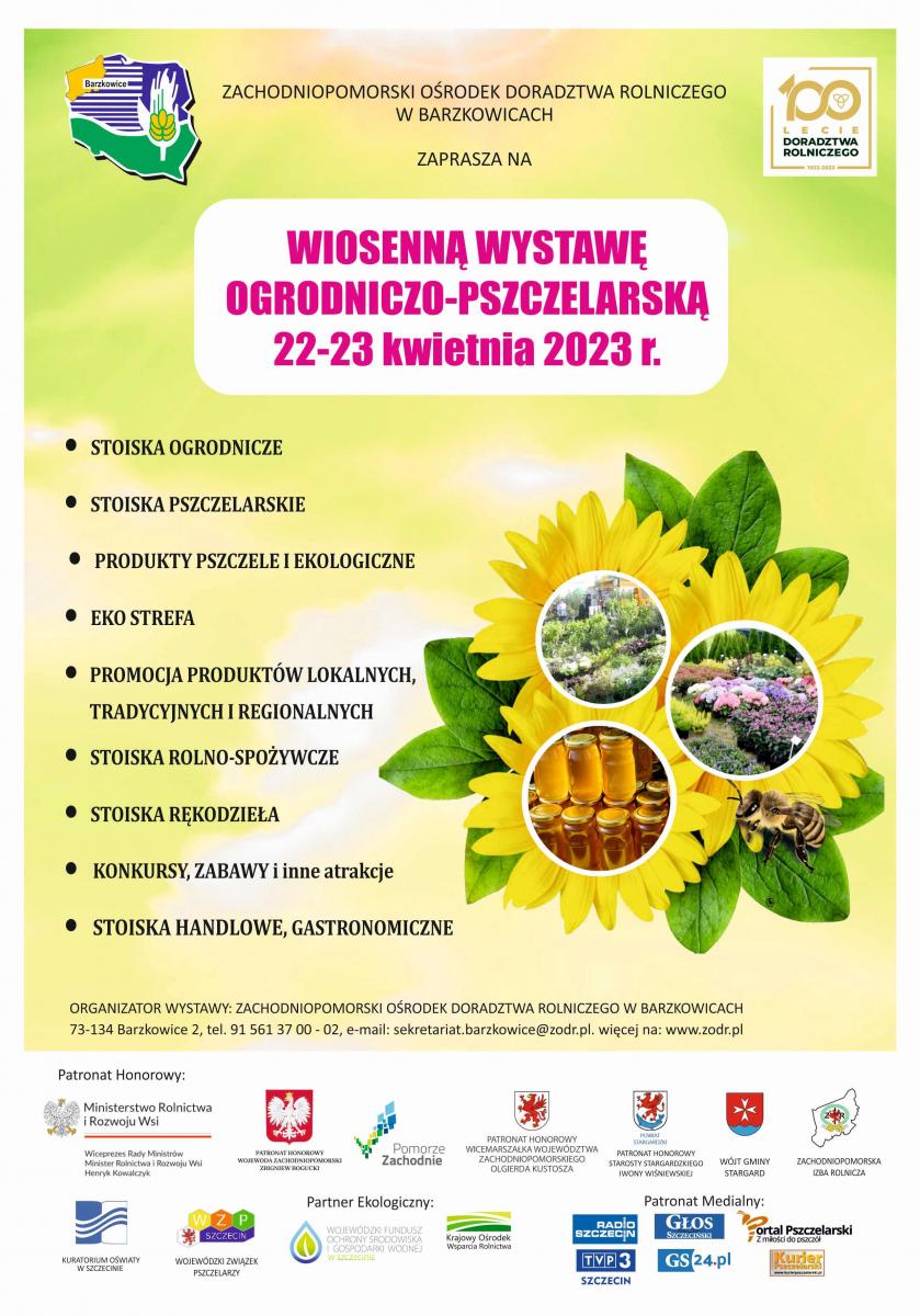 Wiosenna Wystawa Ogrodniczo-Pszczelarska- 22-23 kwietnia 2023 roku.